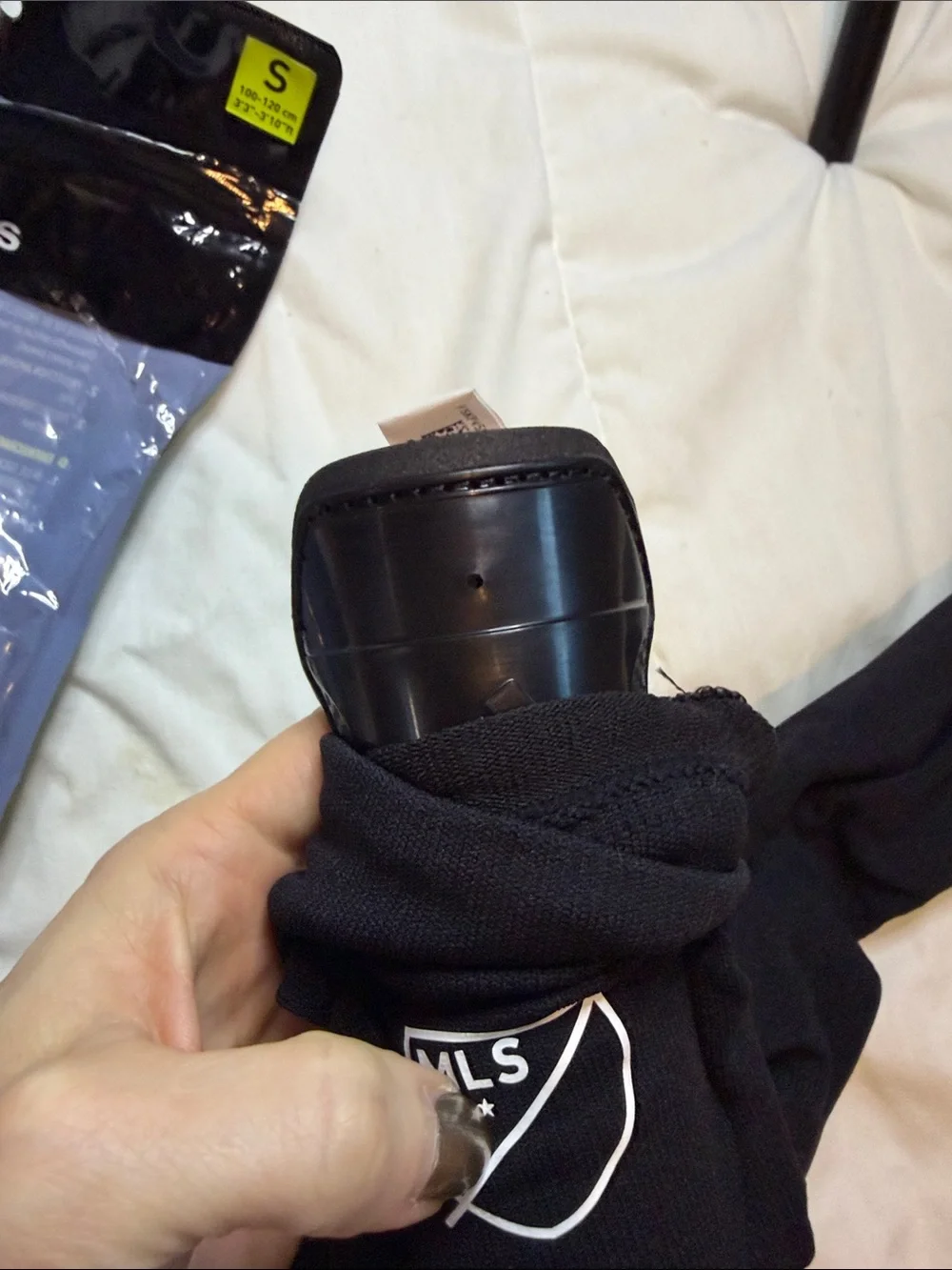 adidas Black MLS Youth Soccer Sock Guards with Shin Guards